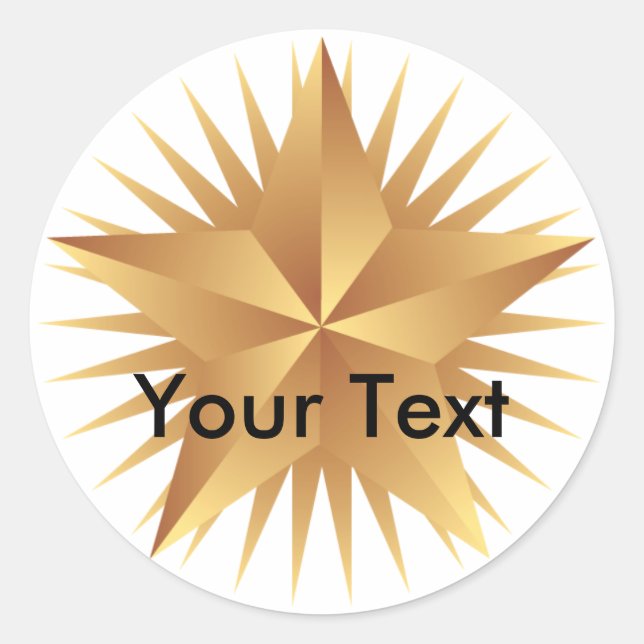 Metalic Look Gold Star Stickers