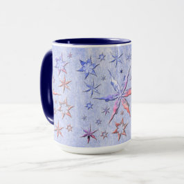 Metalic Starfish Embossed Texturized Cool Sweet Tasse
