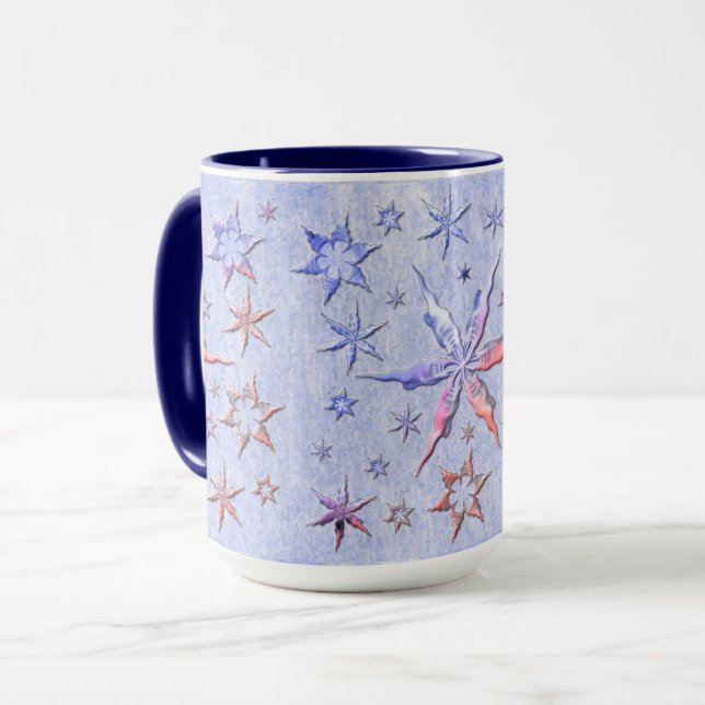 Metalic Starfish Embossed Texturized Cool Sweet Tasse (Vorderseite Links)