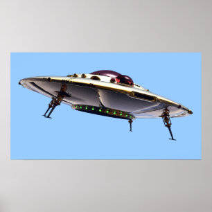 Metalic UFO Poster