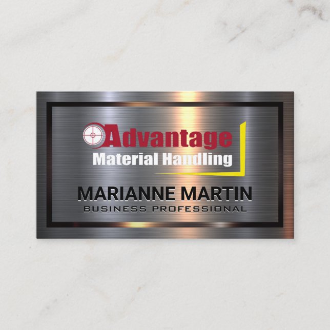 Metall Aluminium | Advantage Material Handling Visitenkarte (Vorderseite)