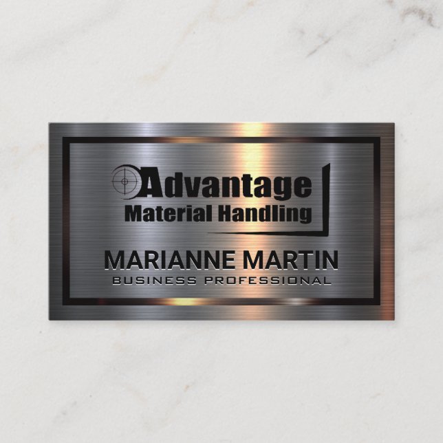 Metall Aluminium | Advantage Material Handling Visitenkarte (Vorderseite)