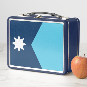 Metall-Edelstahl-Lunchbox mit der Flagge von Minne Metall Brotdose