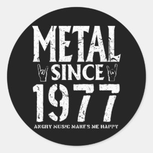 Metall-Geschenk zum Geburtstag Vintage 1977 Runder Aufkleber