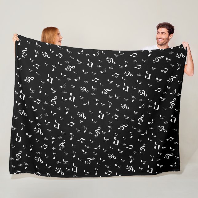 Metall, glänzend, muster, musik, note, elegant, fleecedecke (Beispiel)