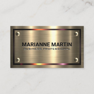 Metall-Gold-Bürste   Metallgrenze   Schrauben Visitenkarte