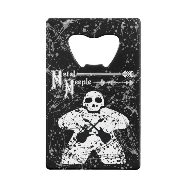 Metall Meeple - cm-Flaschen-Öffner Kreditkartenflaschenöffner (Vorderseite)