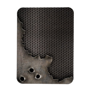 Metall mit Einschusslochhintergrund Magnet