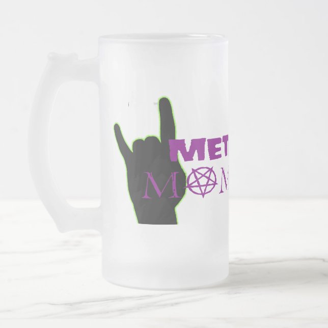 Metall Momma Mattglas Bierglas (Links)