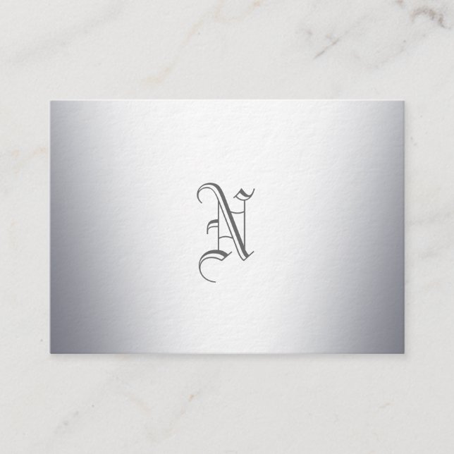 Metall-Monogramm Visitenkarte (Vorderseite)