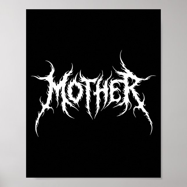Metall-Mutter Rock Metall-Liebhaber-Mutter  Poster (Vorne)