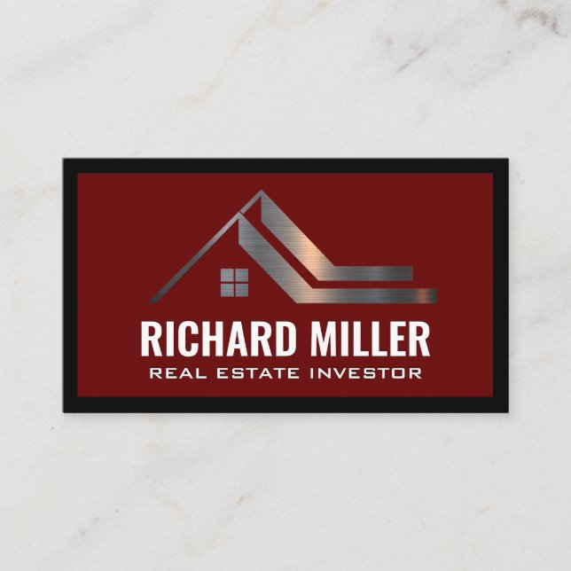 Metall-Real-Anwesen-Dachdeckung | Wohneigentum Visitenkarte (Vorderseite)