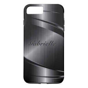 Metall-Schwarz-Design lackierte Aluminium-Look iPhone 8 Plus/7 Plus Hülle