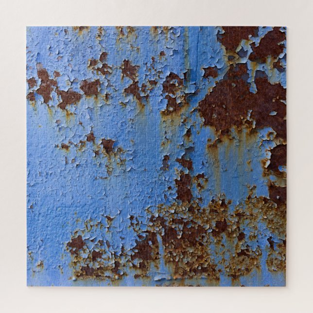 Metall- und Blaulacktextur. Puzzle (Vertikal)