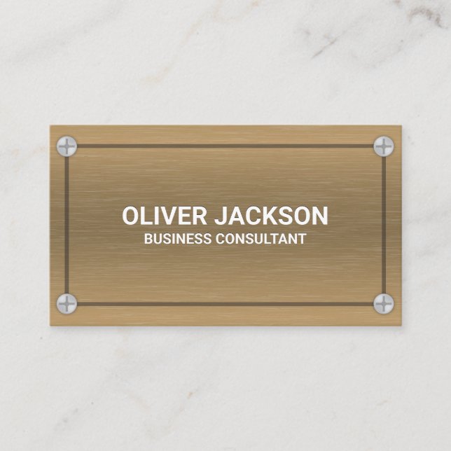 Metall und Schrauben | Metallgewebe Visitenkarte (Vorderseite)