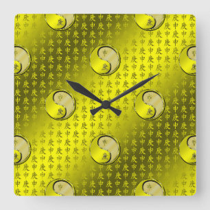 Metallaffe Quadratische Wanduhr