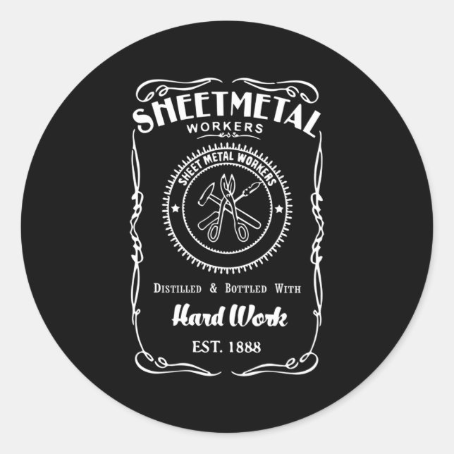 Metallarbeiter für Blecharbeiter Runder Aufkleber (Vorderseite)