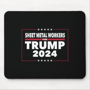 Metallarbeiter für Trump 2024 Präsident Republikan Mousepad