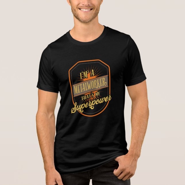 Metallarbeiter Tri-Blend Shirt (Vorderseite)