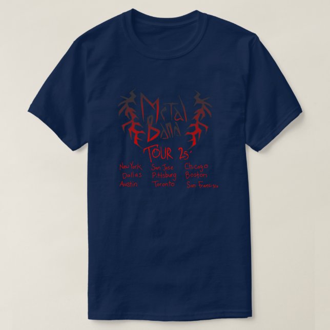 Metallband-Tournee T-Shirt (Design vorne)