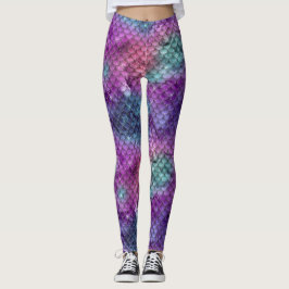 Metallbeschichtete Aquarell Leggings