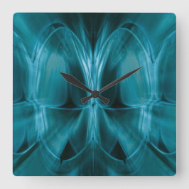 Metallblaue Glühen-Zahn-Zahnarzt-Wanduhr Quadratische Wanduhr