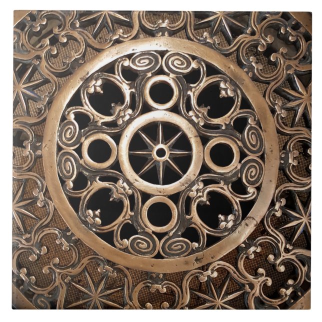 Metallbronze steampunk Vatikans altes mysteriös Fliese (Vorderseite)