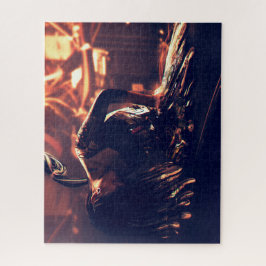 Metallcyberpunk-Frauen-Puzzlespiel Puzzle