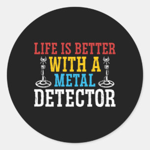 Metalldektorist Schmuck Jagdmünze Runder Aufkleber