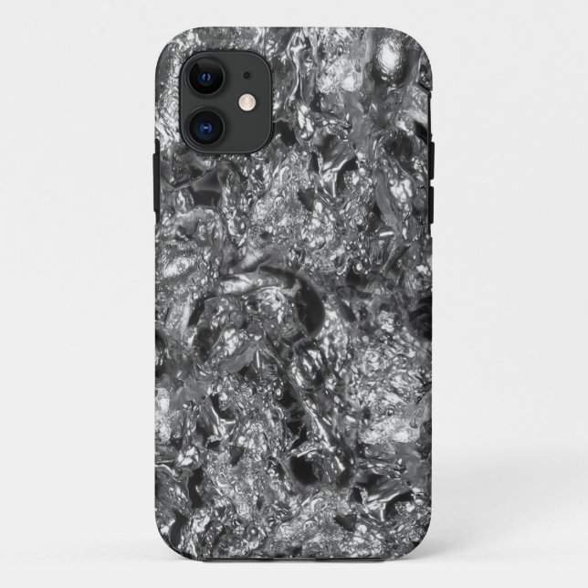 Metalldesign - silber Case-Mate iPhone hülle (Rückseite)