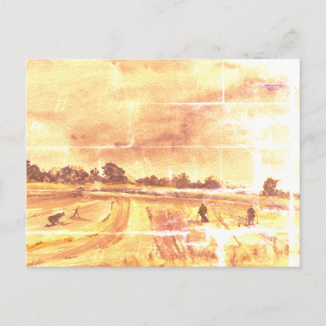 Metalldetektion in den Feldern 2 Postkarte (Vorderseite)