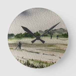 Metalldetektion in den Feldern Runde Wanduhr