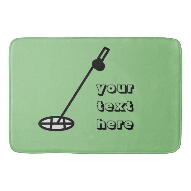 Metalldetektion in minimalem Grün Badematte (Vorderseite)
