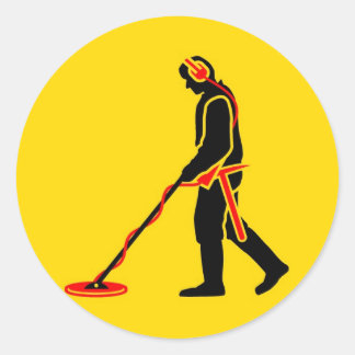 Metalldetektion Runder Aufkleber