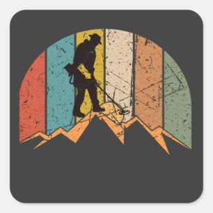 Metalldetektion Vintag Quadratischer Aufkleber