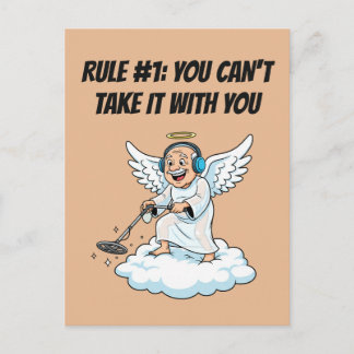 Metalldetektor-Himmel Engel Geburtstag Humor Postkarte