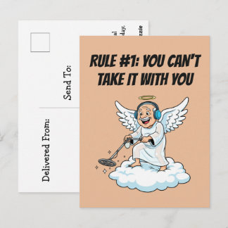 Metalldetektor-Himmel Engel Geburtstag Humor Postkarte
