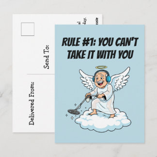 Metalldetektor-Himmel Engel Geburtstag Humor Postkarte