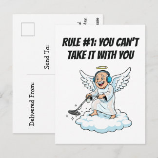 Metalldetektor-Himmel Engel Geburtstag Humor Postkarte