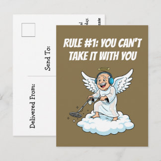 Metalldetektor-Himmel Engel Geburtstag Humor Postkarte