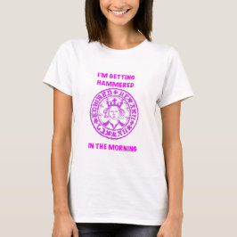 Metalldetektor Pink-Hammered-Münze T-Shirt