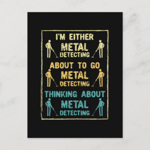 Metalldetektor Postkarte