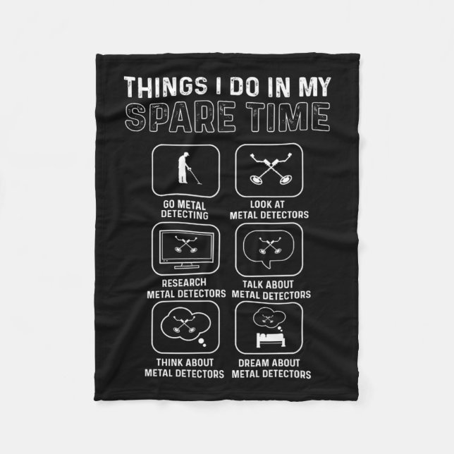 Metalldetektor. Relische Jagd. Metalldetektion Fleecedecke (Vorderseite)