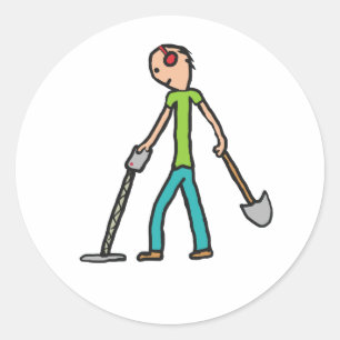 Metalldetektor Runder Aufkleber