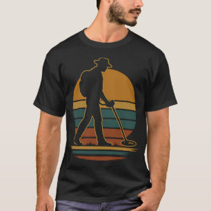 Metalldetektor-Schatzsucher-Sonnenuntergangs-Abent T-Shirt