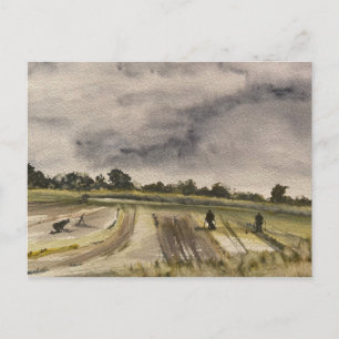 Metalldetektor-Suche in den Feldern 2 Postkarte