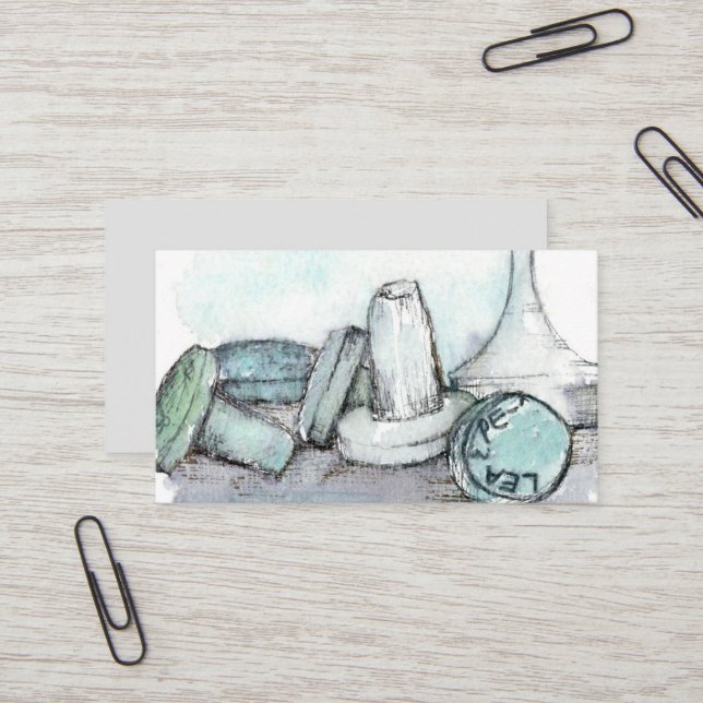 Metalldetektor von Flaschenhaltern aus Glas Visitenkarte (Vorderseite/Rückseite Beispiel)