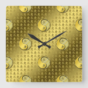 Metalldrache Quadratische Wanduhr