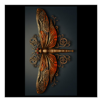 Metalldrachenfliege Poster