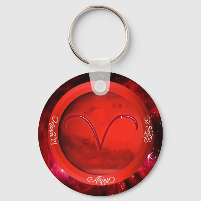Metalle Aluminium Zociac Aries Personalisieren NAM Schlüsselanhänger (Vorderseite)